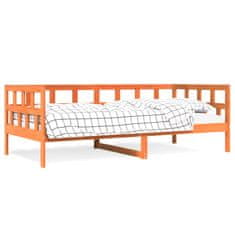 Vidaxl Denná posteľ voskovo hnedá 90x200 cm borovicový masív
