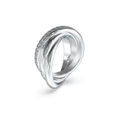 Guess Módny oceľový prsteň so zirkónmi Perfect JUBR04067JWRH (Obvod 54 mm)