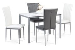 Autronic Moderný jedálenský stôl Jídelní stůl 110x70 cm, MDF bílá / šedý lak (GDT-202 WT)
