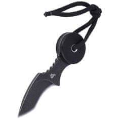Fox Knives BF-755 BLACK LOLLYPOP nôž na krk 5,5 cm, Stonewash, čierna, G10, puzdro Kydex