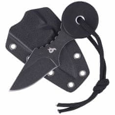 Fox Knives BF-753 BLACK ARROW nôž na krk 5,5 cm, Stonewash, čierna, G10, puzdro Kydex