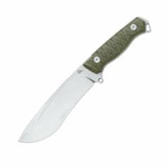 Fox Knives BF-757 OD BLACK GOLEM kempingový nôž 14 cm, Stonewash, zelená, G10