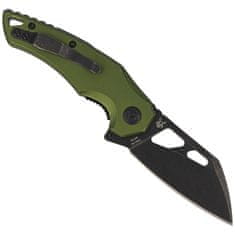 Fox Knives FE-026 AOD EDGE ATRAX vreckový nôž 8 cm, Stonewash, zelená, hliník