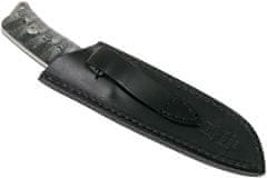 Fox Knives FX-131 MBSW PRO-HUNTER lovecký nôž 11 cm, Stonewash, čierna, Micarta, kožené puzdro