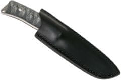 Fox Knives FX-131 MBSW PRO-HUNTER lovecký nôž 11 cm, Stonewash, čierna, Micarta, kožené puzdro