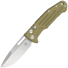 Fox Knives FX-503SP OD NEW SMARTY vreckový nôž 8 cm, Stonewash, zelená, hliník, nylonové puzdro