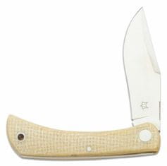 Fox Knives FX-582 MI LIBAR vreckový nôž 7 cm, prírodná micarta, kožené puzdro