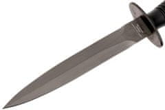 Fox Knives FX-592 AF FAIRBAIRN SYKES taktický nôž - dýka 17 cm, celočierna, hliník, kožené puzdro