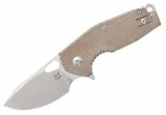 Fox Knives FX-604 MN CORE všestranný vreckový nôž 8 cm, Stonewash, prírodná Micarta
