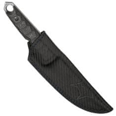 Fox Knives FX-634 DCFB RYU taktický nôž 13 cm, damašek, Camo uhlíkové vlákno, kožené puzdro