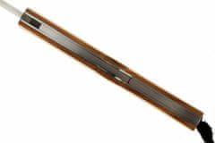 LionSteel 8800 UL Opera vreckový nôž 7,5 cm, olivové drevo, kožené puzdro