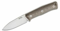 LionSteel B35 CVG outdoorový nôž 9 cm, zelená, Micarta, kožené puzdro