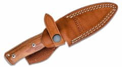 LionSteel B35 ST Fixed Blade SLEIPNER satin Santos wood handle, leather sheath
