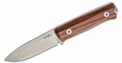 LionSteel B40 ST Fixed Blade Sleipner Steel stone washed, SANTOS wood handle, leather sheath