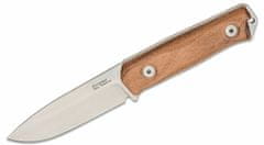 LionSteel B41 ST Fixed Blade Sleipner Steel stone washed, SANTOS wood handle, leather sheath