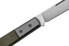 LionSteel CK0111 CVG Barlow vreckový nôž 7,5 cm, Spear Point, zelená, titán, Micarta