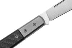 LionSteel CK0112 CF Barlow vreckový nôž 7,5 cm, Clip Point, titán, uhlíkové vlákno
