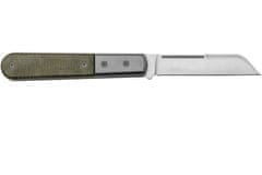 LionSteel CK0115 CVG SheepFoot M390 blade, green Canvas Handle, Ti Bolster & liners