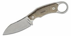 LionSteel H1 CVG Fixed Blade M390 Stone washed, Solid GREEEN CANVAS Handle, leather sheath, Skinner
