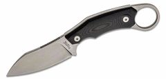 LionSteel H1 GBK Fixed Blade M390 stone washed, Solid G10 handle, leather sheath, Skinner