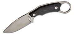 LionSteel H2 GBK Fixed Blade M390 stone washed, Solid G10 handle, leather sheath
