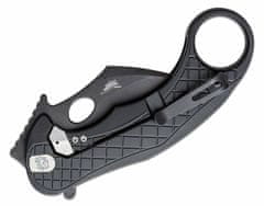 LionSteel LE1 A BB Folding knife Chemical Black MagnaCut blade, BLACK aluminum handle