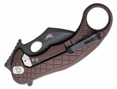 LionSteel LE1 A EB Folding knife Chemical Black MagnaCut blade, EARTH BROWN aluminum handle