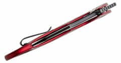 LionSteel LE1 A RB Folding knife Chemical Black MagnaCut blade, RED aluminum handle
