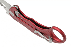 LionSteel LE1 A RS Folding knife STONE WASHED MagnaCut blade, RED aluminum handle