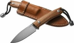 LionSteel M1 ST Fixed knife m390 blade Santos wood handle, leather sheath, Ti Pearl