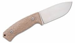 LionSteel M3 CVN Hunting fix knife with NIOLOX blade, NATURAL CANVAS handle, cordura sheath