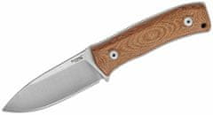 LionSteel M4 CVN Fixed Blade M390 satin Natural CANVAS Handle, leather sheath