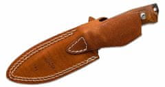 LionSteel M5 ST Fixed knife knife SLEIPNER blade Santos wood handle, leather sheath