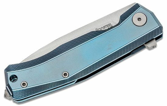 LionSteel MT01 BL Folding knife M390 blade, BLUE Titanium handle