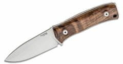 LionSteel M4 WN Fixed Blade M390 satin Walnut hwood andle, leather sheath