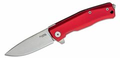 LionSteel MT01A RS Folding knife STONE WASHED M390 blade, RED aluminum handle