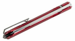LionSteel MT01A RB Myto Red vreckový nôž 8,3 cm, Stonewash, červená, hliník, rozbíjač skla