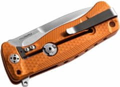 LionSteel SR22A OS SR FLIPPER ORANGE Aluminum knife, RotoBlock, satin finish blade Sleipner