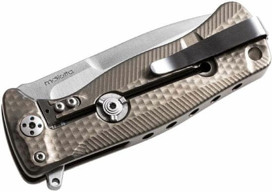 LionSteel SR22 B Solid Titanium knife, RotoBlock, Sleipner BRONZE with FLIPPER