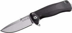 LionSteel SR22A BS SR FLIPPER BLACK Aluminum knife, RotoBlock, satin finish blade Sleipner