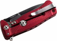 LionSteel SR22A RB SR Flipper RED Aluminum knife, RotoBlock, Chemical Black blade Sleipner