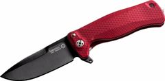 LionSteel SR22A RB SR Flipper RED Aluminum knife, RotoBlock, Chemical Black blade Sleipner