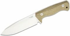 LionSteel T6 3V CVG Fixed blade, CPM 3V SATIN blade, GREEN CANVAS handle with Kydex sheath