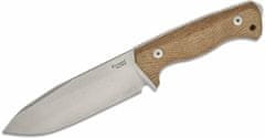 LionSteel T6 3V CVN Fixed blade, CPM 3V SATIN blade, NATURAL CANVAS handle with Kydex sheath