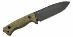 LionSteel T6B 3V CVG Fixed blade, CPM 3V OLD BLACK blade, GREEN CANVAS handle with Kydex sheath