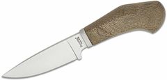 LionSteel WL1 CVG Fixed knife m390 blade GREEN Canvas handle, Ti guard, leather sheath