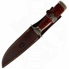 Muela 11633 110mm blade, silver zamak guard and cap and rosewood pakkawood handle