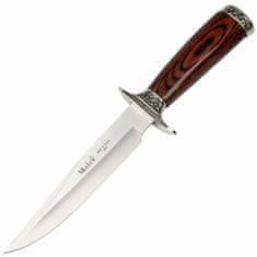 Muela 11633 110mm blade, silver zamak guard and cap and rosewood pakkawood handle