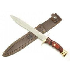 Muela CHEVREUIL-22R 220mm blade, coral pakkawood handle and brass guard and cap