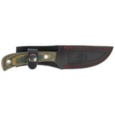 Muela TERRIER-9G 88mm blade,full tang,Green/Mustard Yute Micarta scales,leather sheath  